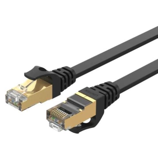Unitek UNITEK 1m CAT 7 Black Flat SSTP 32AWG Patch Lead in PVC Jacket. C1897BK-1M