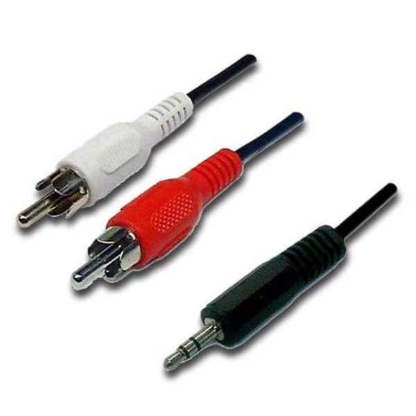 Dynamix DYNAMIX 5m Stereo 3.5mm Plug to 2 RCA Plug, Cable CA-2RCA-ST5