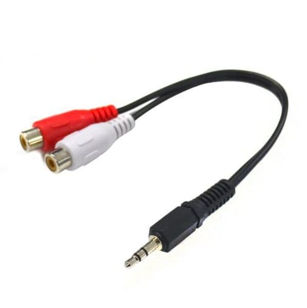 Dynamix DYNAMIX 200mm Stereo 3.5mm Male to 2 RCA Female Cable CA-2RCAF-STM