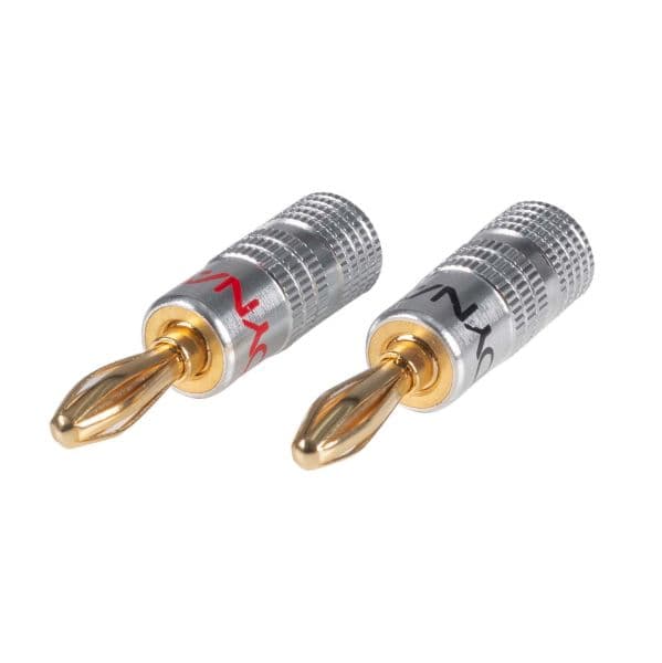 Dynamix DYNAMIX Banana Plugs Gold Plated with Alloy Jacket, Max 14AWG Cable CA-BPLUGV2-50