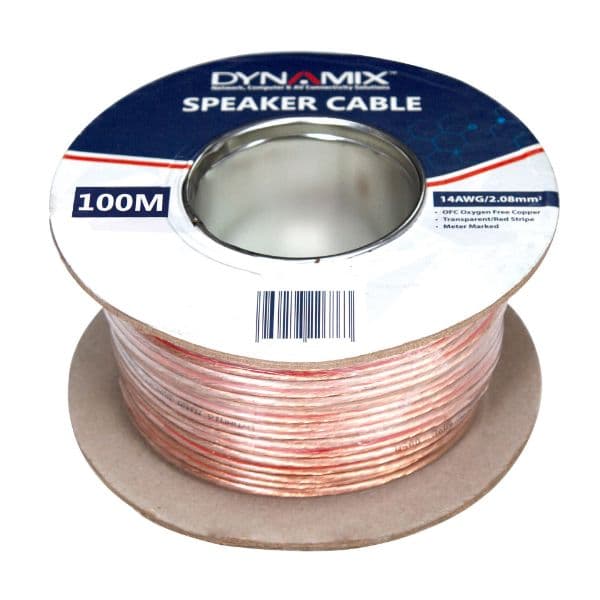 Dynamix DYNAMIX 100m 14AWG/2.08mm Speaker Cable, OFC 42/0.25BCx2C, CA-SPK14-100