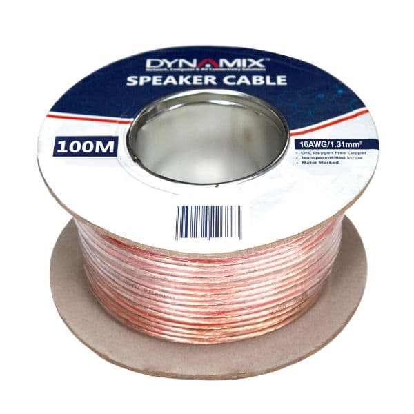 Dynamix DYNAMIX 100m 16AWG/1.31mm Speaker Cable, OFC 25/025BCx2C, CA-SPK16-100