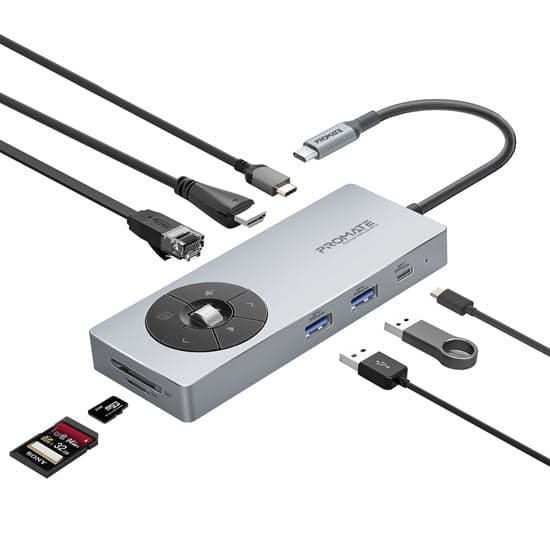 Promate PROMATE 14-in-1 USB Multi-port Hub with USB-C Connector. COMANDHUB-PRO