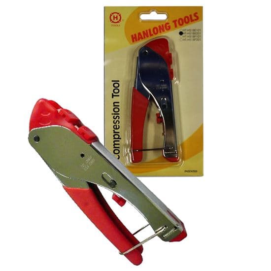 Hanlong HANLONG Compression Crimp Tool for RG59/RG6 F/BNC and RCA CT-H518