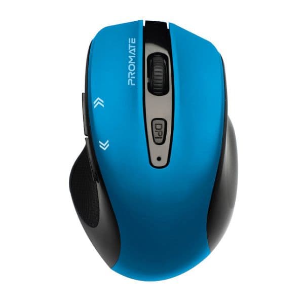 PROMATE EZGrip Ergonomic Wireless Mouse W/ Quick Forward/Back Buttons Blue CURSOR-BL