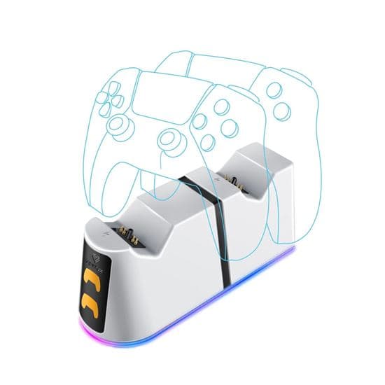 vertux VERTUX 2-in-1 Charging Dock for PS5 DualSense Controller with RGB DUODOCK-PS5
