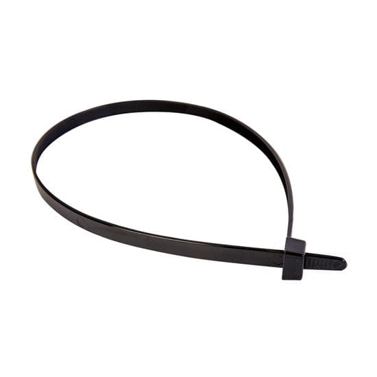 Dynamix 3.6 x 200mm UV Black Cable Ties Pack of 100 180N/18.3kgs DY2003B