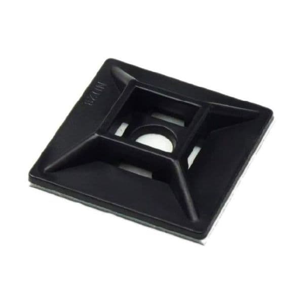 DYNAMIX 20 x 20mm Self Adhesive Black Cable Ties Mount Pack of 20 DY20CTMB20