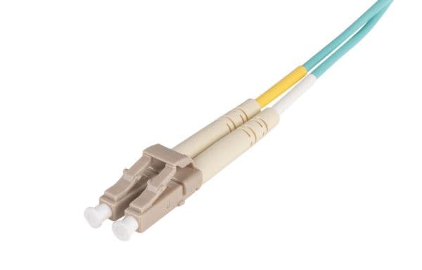 Dynamix 20M 50u LC/LC OM4 Fibre Lead Duplex Multimode Aqua LSZH Jacket FL-LCLCOM4AQ-20