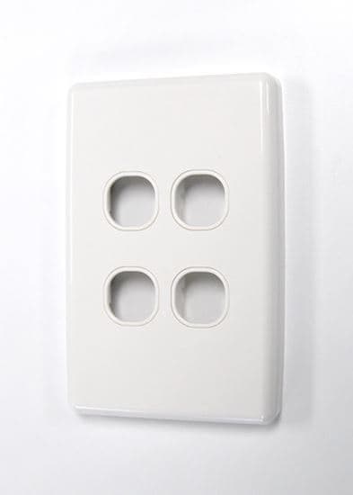 Amdex AMDEX Switch Plate ONLY. 4 Gang WPC Series Wall Face Full Cover FP-4PV3