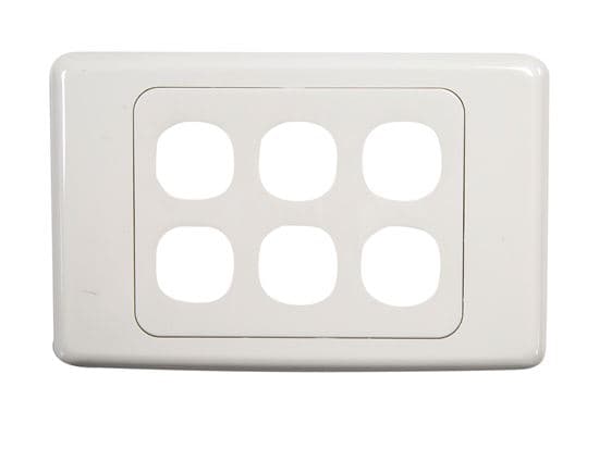 Amdex AMDEX Six Port RJ45 Face Plates. AMDEX style. FP-6PV2