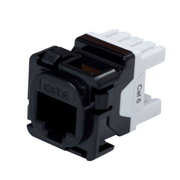 Dynamix DYNAMIX Cat6 UTP AMDEX Style RJ45 Slimline Jack. T568A Wiring. FP-C6-005V2