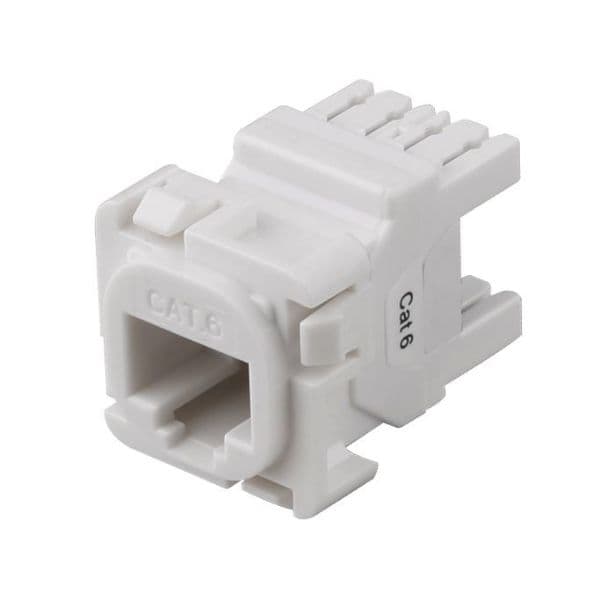 Dynamix DYNAMIX Cat6 UTP AMDEX Style RJ45 Slimline Jack. T568A Wiring. FP-C6-005V2WH