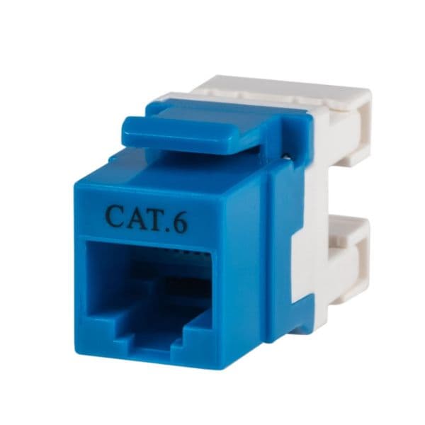 Dynamix DYNAMIX Cat6 BLUE Keystone RJ45 Jack for 110 Face Plate. T568A/ FP-C6-BLUE