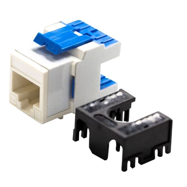 Dynamix DYNAMIX Cat6A 180 Unshielded Keystone Jack, Dual  IDC. FP-C6A-180WH