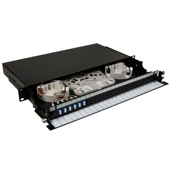 Dynamix DYNAMIX 19' 1U Fibre Tray 12C LC SM FULLY LOADED w 12x LC Elite OS2 FPP24SF-L112LA1