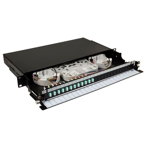 Dynamix DYNAMIX 19' 1U Fibre Tray 24C LC MM FULLY LOADED w 24x LC Elite OM4 FPP24SF-L124QO4