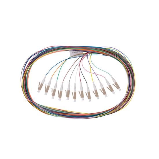 Dynamix DYNAMIX 2M LC Pigtail OM1 12x Pack Colour Coded, 62.5/900um Multimode FPT-OM1LC-12