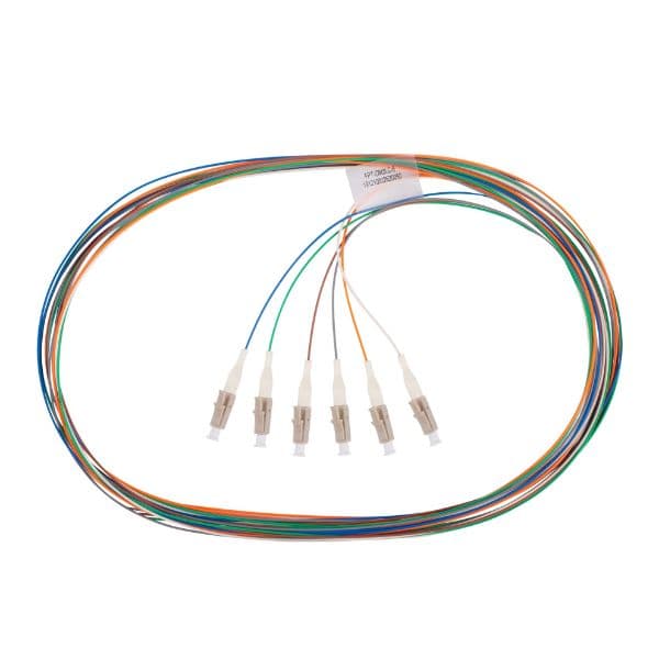 Dynamix DYNAMIX 2M LC Pigtail OM3 6x Pack Colour Coded, 900um Multimode FPT-OM3LC-6