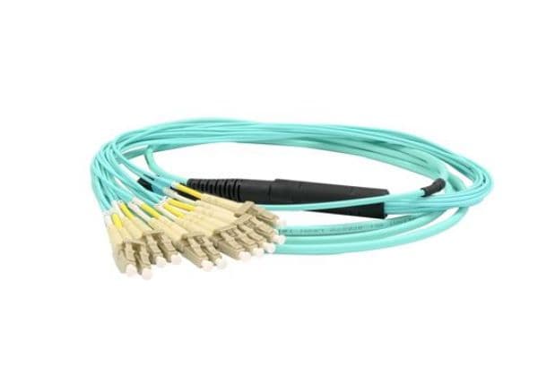Dynamix DYNAMIX 3M OM3 12C MTP Male to LC Duplex, 2mm Fan-out 0.5m. FTB-MTPMOM3LC-3