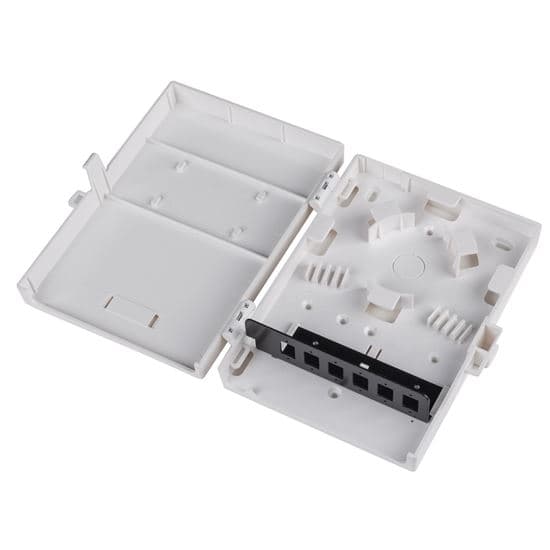 Dynamix DYNAMIX Fibre Wall Enclosure 6 Port LC Duplex/SC Simplex Unloaded. FWE-6SC