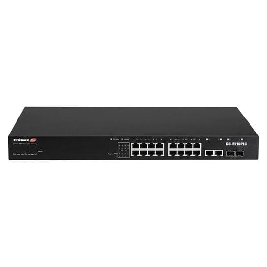 Edimax EDIMAX 18 Port Surveillance Long Range Gigabit PoE+ Web Smart Switch GS-5216PLC