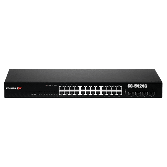 Edimax EDIMAX 24 Port Gigabit Long Range Web Smart Rack-mount Switch. GS-5424G