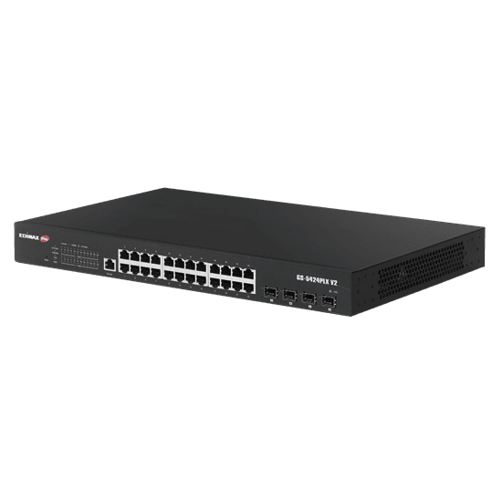 Edimax EDIMAX 24 Port Gigabit PoE+ Web Smart Surveillance Switch with 4 GS-5424PLXV2