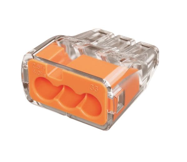 Ideal Industries IDEAL INDUSTRIES 32A 3 Port Push-in Wire Connector 100pc Jar. IDL30-1133J