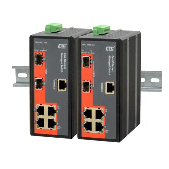 CTCunion CTC UNION 4 Port Fast Ethernet Managed Switch. -40C~+75C. IFS-402GSM-E