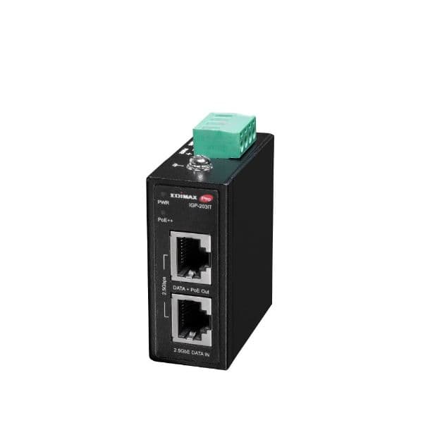 Edimax EDIMAX Industrial 2.5 Gigabit PoE++ 90W Power Injector. IGP-203IT