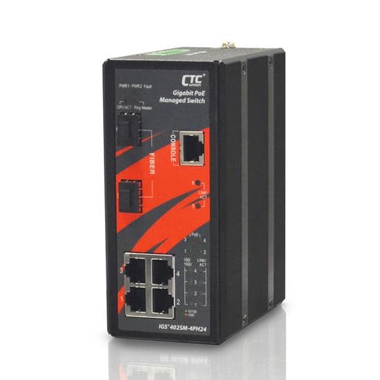 CTCunion CTC UNION 4 Port Gigabit Managed PoE Switch. -10C ~60C. IGS-402SM-4PH24