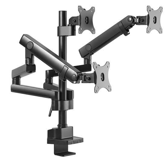 Brateck BRATECK 17"-27" Triple Monitor Spring-Assisted Desk Mount Bracket. LDT20-C036P
