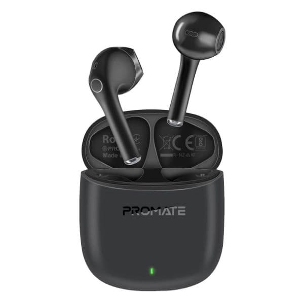 Promate In-Ear HD Bluetooth Earbuds Intellitouch & 260mAh Charging Case. Ergonomic Fit LIMA-BLK