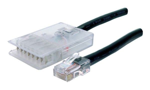 Dynamix DYNAMIX 2m 4x Pair 110/RJ45 Cat5e Patch Lead: Default Black, A spec PL-110RJ4P-2