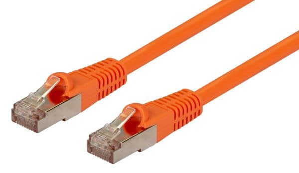 Dynamix DYNAMIX 0.5m Cat6A S/FTP Orange Shielded 10G Patch Lead. PLO-AUGS-0