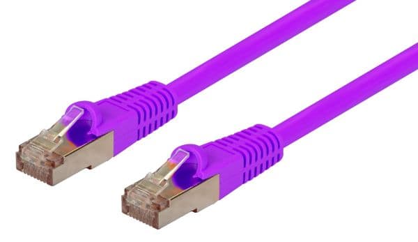 Dynamix DYNAMIX 2m Cat6A S/FTP Purple Shielded 10G Patch Lead. PLP-AUGS-2