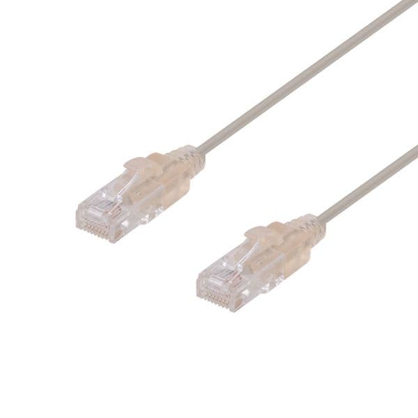 Dynamix 2.5m Cat6A 10G Beige UTP LSZH Patch Lead 30AWG 802.3af Unshielded Plug. PLS-C6-2-5