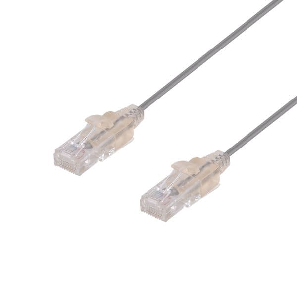 Dynamix 0.15m Cat6A 10G Grey UTP Patch Lead 30AWG 8023af Unshielded Plug. PLSGY-C6-0-15