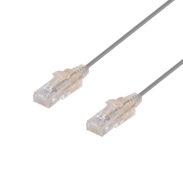 Dynamix 0.25m Cat6A 10G Grey UTP LSZH Patch Lead 30AWG 802.3af Unshielded Plug. PLSGY-C6-0-25