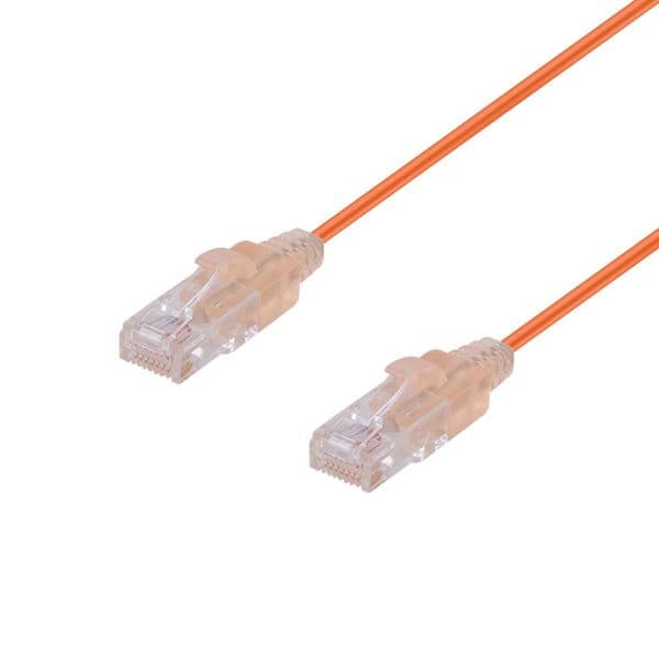 Dynamix 0.15m Cat6A 10G Orange UTP Patch Lead 30AWG 8023af Unshielded Plug. PLSO-C6-0-15