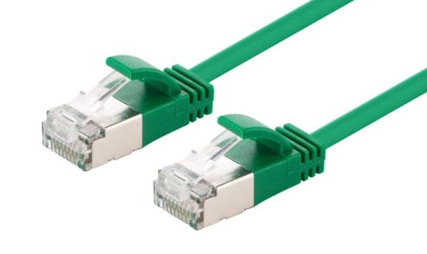 Dynamix DYNAMIX 3m Cat6A S/FTP Green Ultra-Slim Shielded 10G Patch Lead PLSSG-C6A-3
