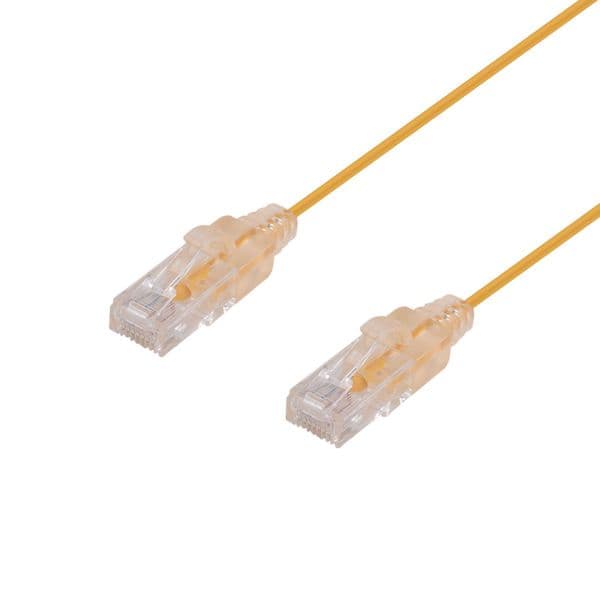 Dynamix DYNAMIX 2m Cat6A 10G Yellow Ultra-Slim Component Level UTP PLSY-C6-2