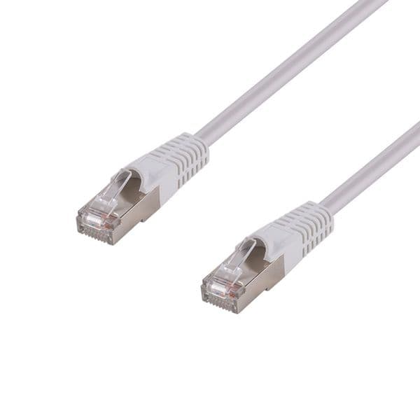 Dynamix DYNAMIX 50m Cat6A S/FTP White Shielded 10G Patch Lead. PLW-AUGS-50