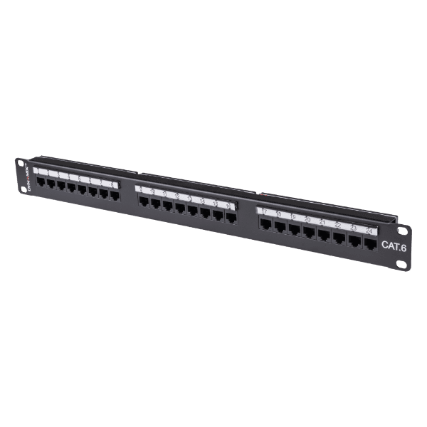 Dynamix DYNAMIX 24 Port 19' Cat6 UTP Patch Panel with plastic labelling PP-C6-24L