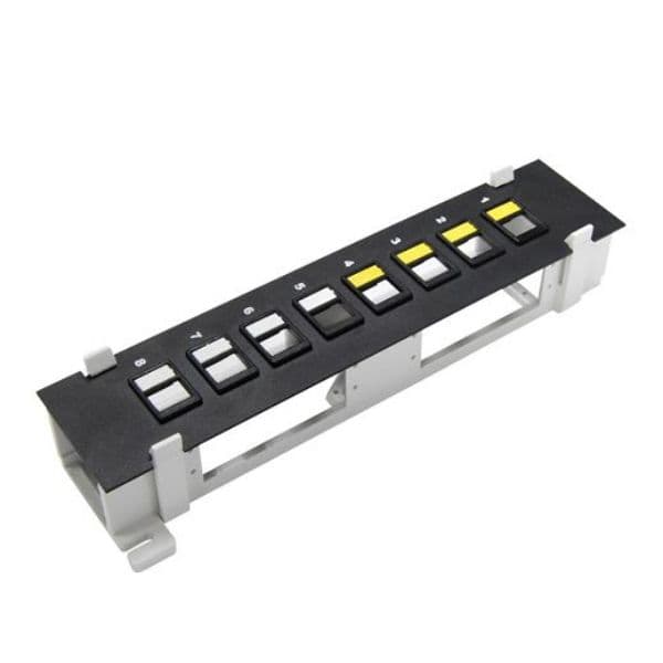 Dynamix DYNAMIX Mini 8 Port Unloaded Keystone Patch Panel PP-MINI8-UK