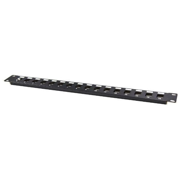 Dynamix DYNAMIX 19' 16 Port Unloaded Patch Panel Keystone Inserts, 1RU PP-UK-16