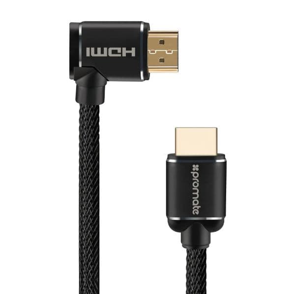 promate PROMATE 3m 4K HDMI right angle Cable. 24K Gold plated. High-Speed PROLINK4K1-300