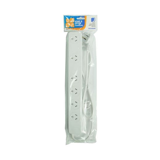 Jackson JACKSON 6-Way Powerboard Surge Protected with 2x double spaced PT6969S