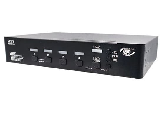 Rextron REXTRON 4-Port Seamless True 4K KVM Switch with Video Matrix, PbP Mode, QSBM-3214